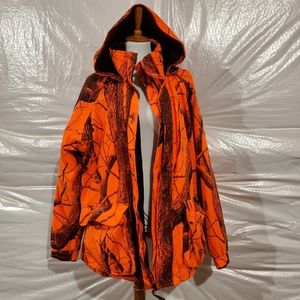 Men's Woolrich Thermal Orange Camo Coat Sz L & XL